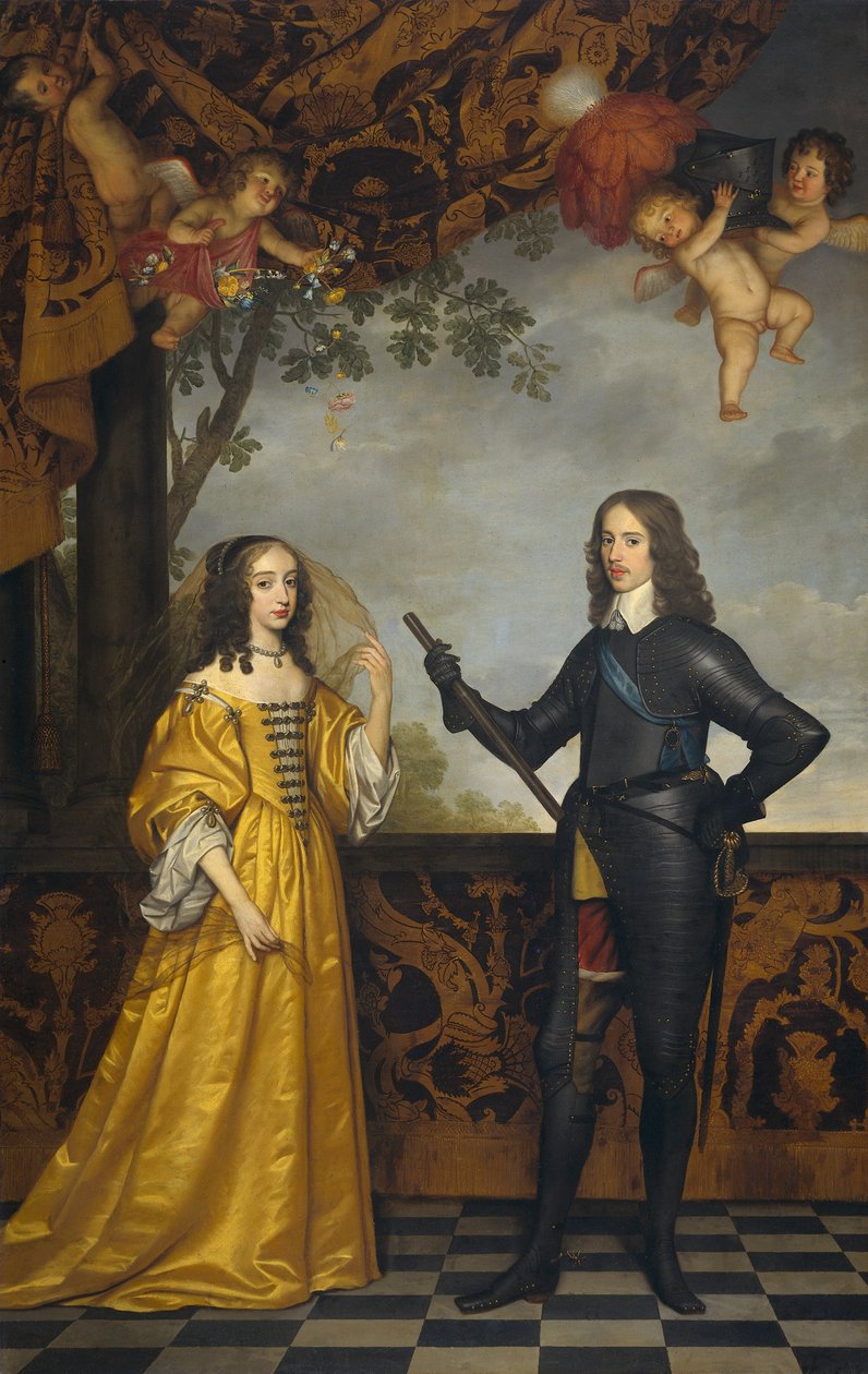 صورة مزدوجة لوليام الثاني (1626-1650) ، أمير أورانج ، وزوجته ماري ستيوارت (1631-1660). بواسطة جيرارد فان هونثورست