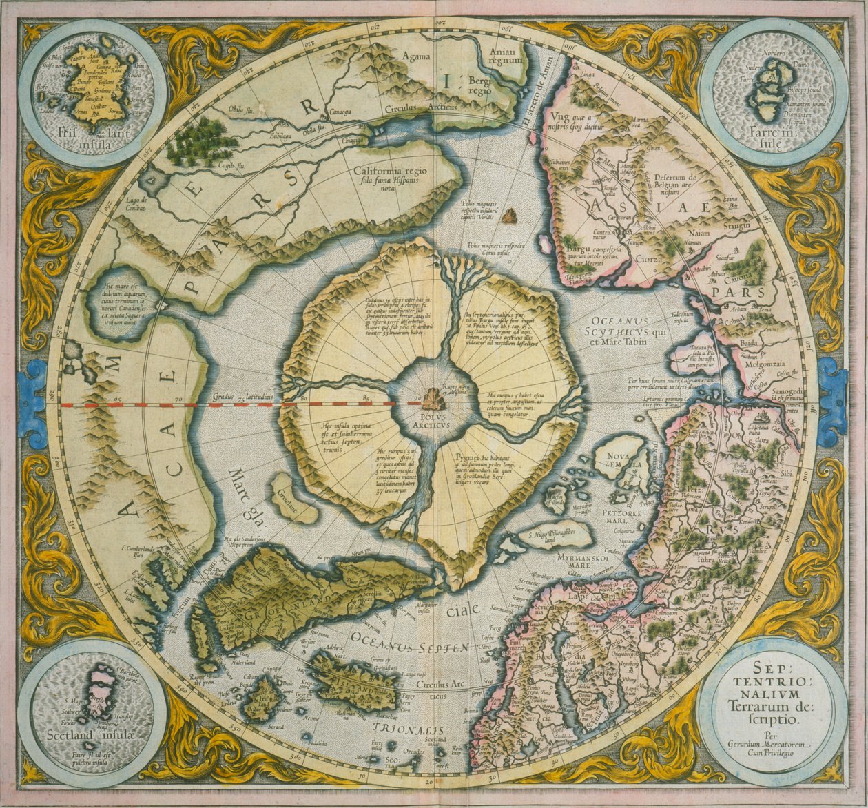 عالم الوصف الشمالي ، 1595 بواسطة جيراردوس مركاتور