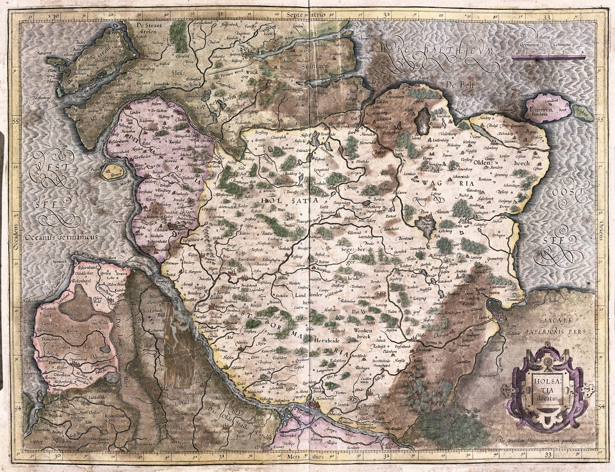 Alsatia، Germany (نقش بواسطة جيراردوس مركاتور