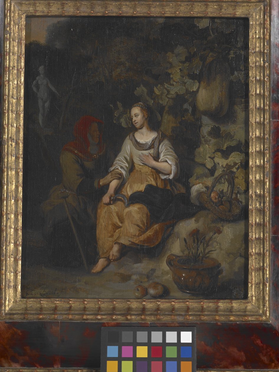 Vertumnus و Pomona (زيت على خشب) بواسطة جيربراندت فان دن إيكهوت