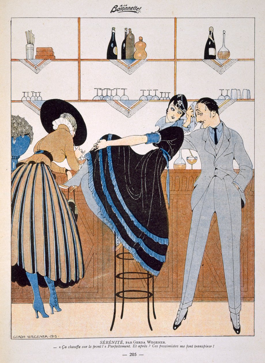 الصفاء ، من المجلة الأسبوعية "La Baionnette" ، 1915 بواسطة جيردا ماري فريدريك فيجنر