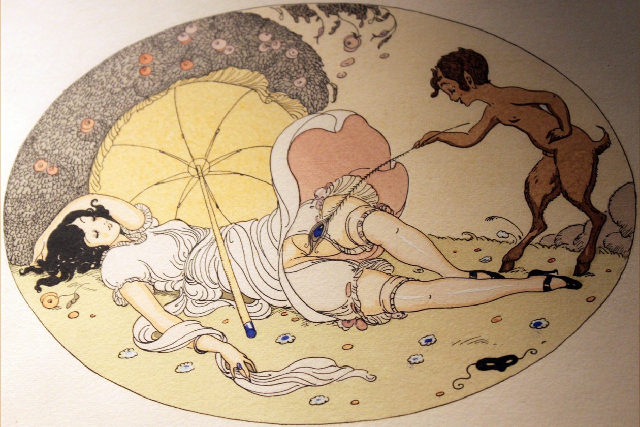 تم نشر سلسلة من الألوان المائية في Erotopolis Paris عام 1925 تحت عنوان The Delights of Eros بواسطة جيردا ماري فريدريك فيجنر