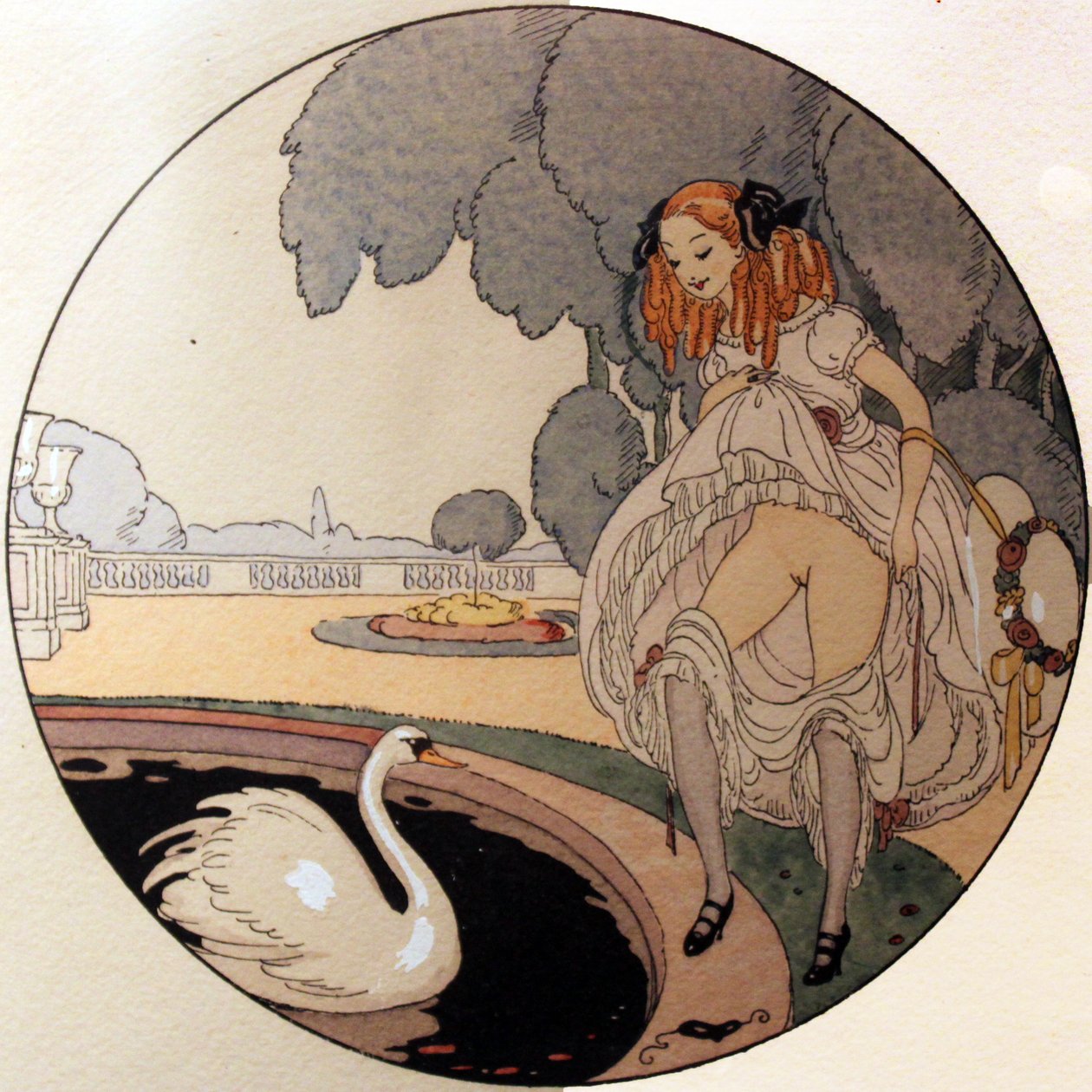 سلسلة من الألوان المائية ، نُشرت عام 1925 تحت عنوان Les Delassements d&39;Eros in Erotopolis Paris بواسطة جيردا ماري فريدريك فيجنر
