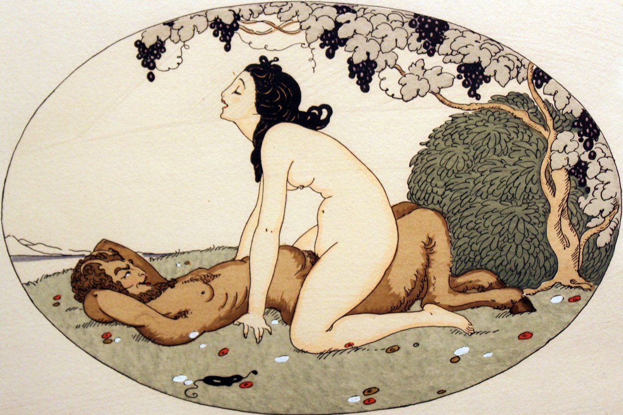سلسلة من الألوان المائية ، نُشرت عام 1925 تحت عنوان Les Delassements d&39;Eros in Erotopolis Paris بواسطة جيردا ماري فريدريك فيجنر