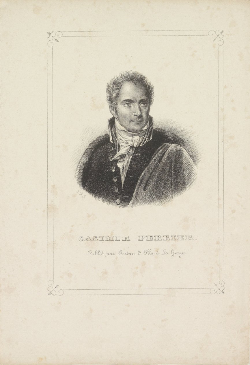 صورة لكاسيمير بيير بيير سلسلة صور من تصوير Soetens & Fils من عام 1838 (عنوان السلسلة) بواسطة غيرهاردوس فريدريكوس البراتشت