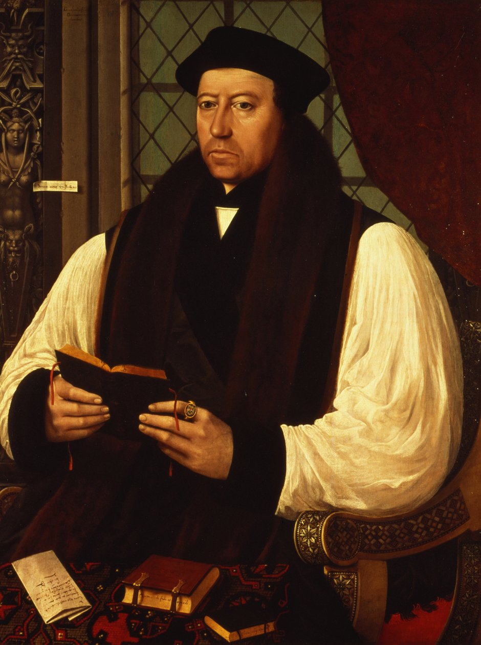 صورة توماس كرانمر (1489-1556) 1546 بواسطة التصحيح جيرلاش
