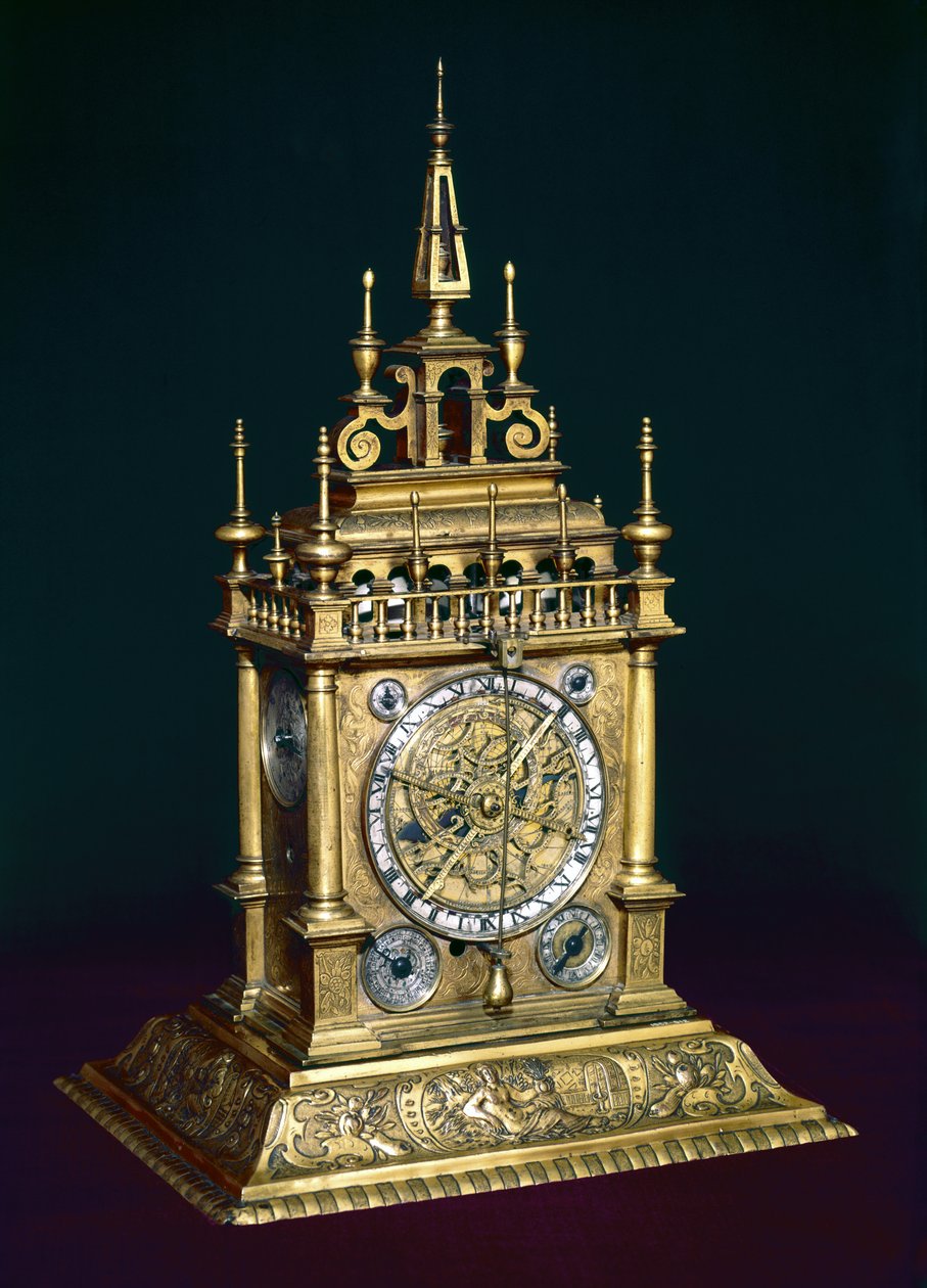ساعة أوغسبورغ ، c. 1630 (معدن) بواسطة المدرسة الألمانية