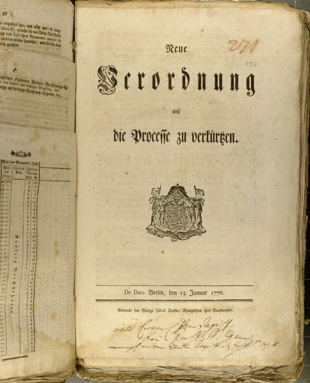 الإجراء القانوني لعام 1776 (طباعة) بواسطة المدرسة الألمانية
