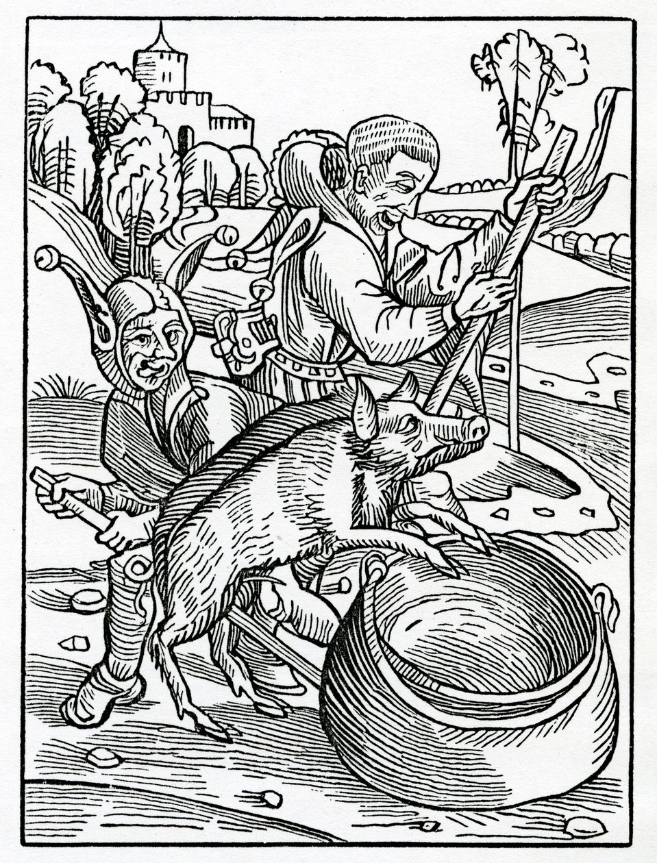 من Euyl Counsellours ، Juges ورجال القانون ، توضيح من ترجمة ألكسندر باركلي الإنجليزية لـ "The Ship of Fools" ، من طبعة نشرت في عام 1874 بواسطة المدرسة الألمانية