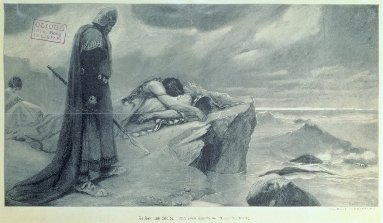 مشهد من أوبرا "تريستان وإيزولدا" لريتشارد فاجنر (1813-1883) بواسطة المدرسة الألمانية