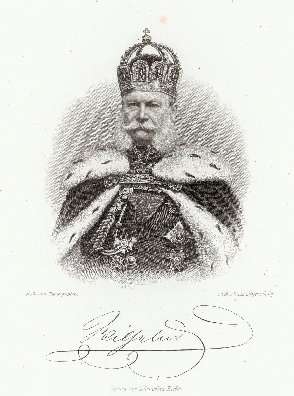 وليام الأول ، ملك بروسيا (1830-1916) في "Allgemeine Moden-Zeitung" ، لايبزيغ ، 1872 بواسطة المدرسة الألمانية