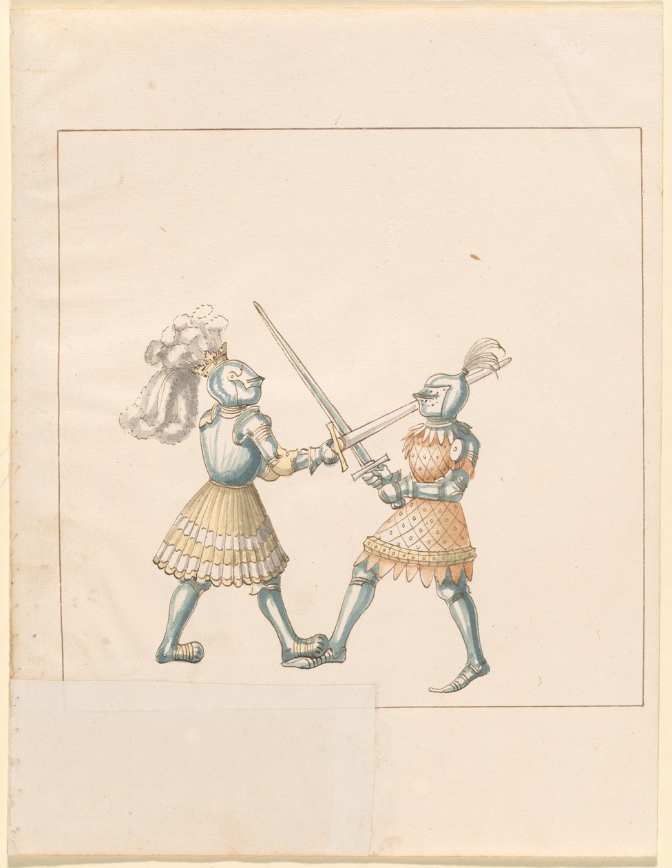 Freydal ، The Book of Jousts and Tournament of Emperor Maximilian I: Combats on Foot (Jousts) (Volume III): Plate 158 بواسطة القرن السادس عشر الألماني