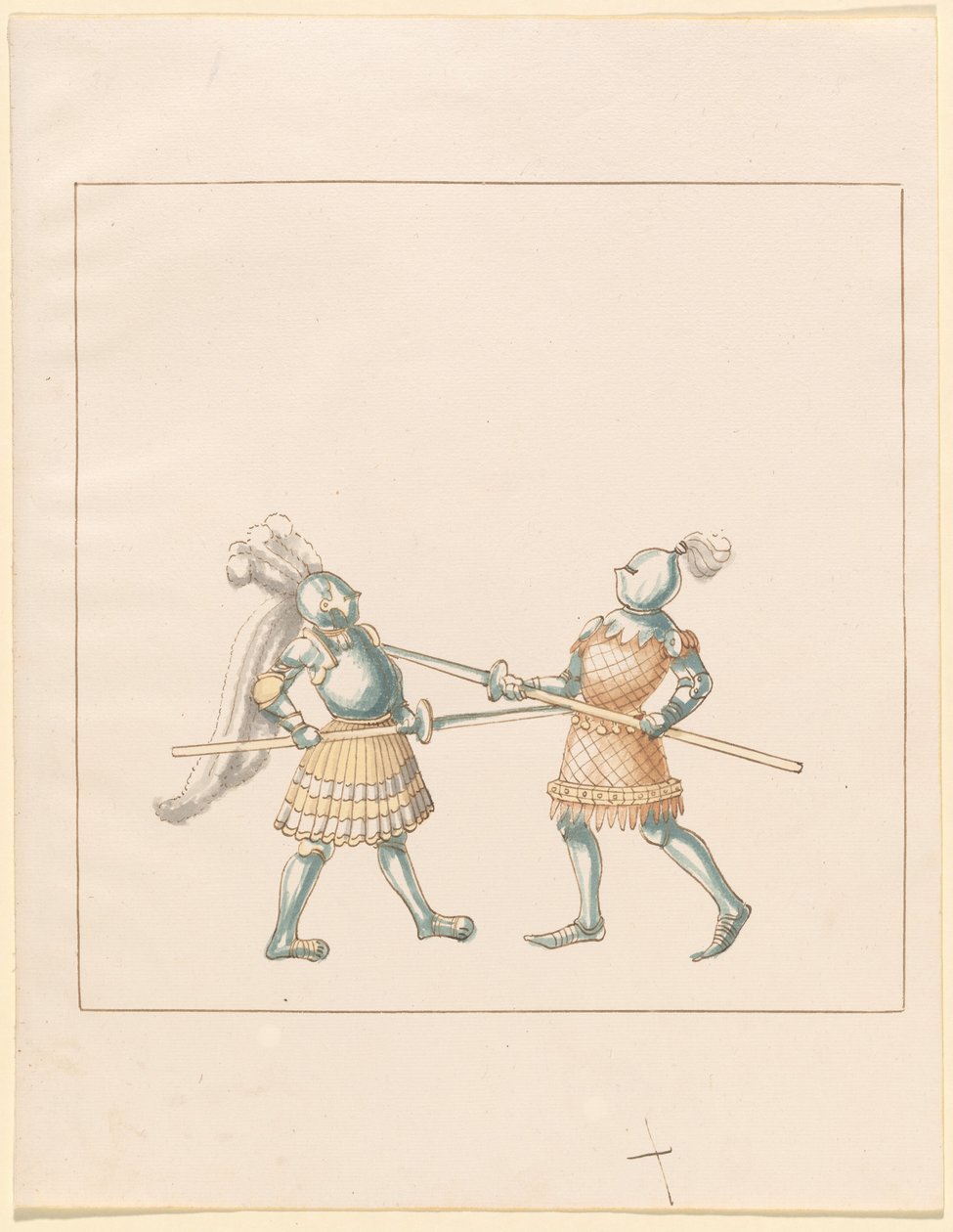 Freydal ، The Book of Jousts and Tournament of Emperor Maximilian I: Combats on Foot (Jousts) (Volume III): Plate 148 بواسطة القرن السادس عشر الألماني