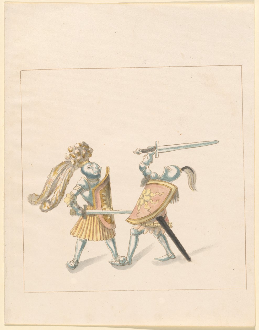 Freydal ، The Book of Jousts and Tournament of Emperor Maximilian I: Combats on Foot (Jousts) (Volume III): Plate 161 بواسطة القرن السادس عشر الألماني