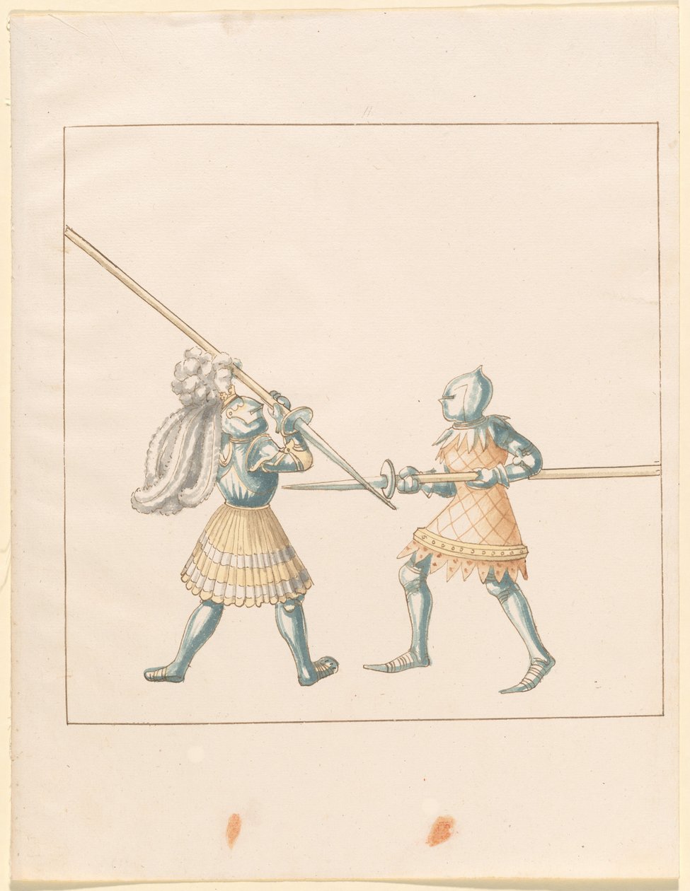 Freydal ، The Book of Jousts and Tournament of Emperor Maximilian I: Combats on Foot (Jousts) (Volume III): Plate 147 بواسطة القرن السادس عشر الألماني