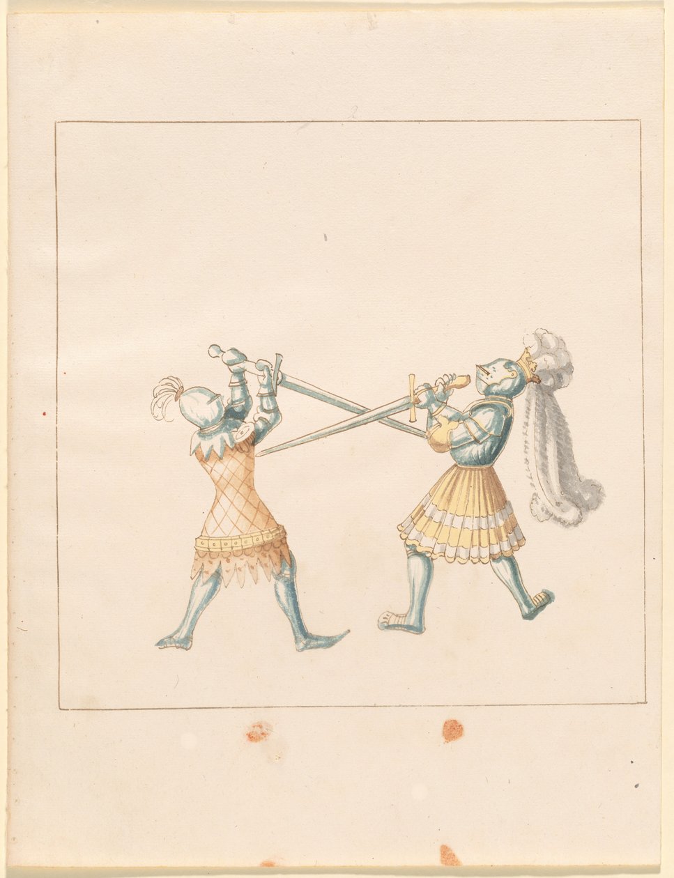Freydal ، The Book of Jousts and Tournament of Emperor Maximilian I: Combats on Foot (Jousts) (Volume III): Plate 159 بواسطة القرن السادس عشر الألماني