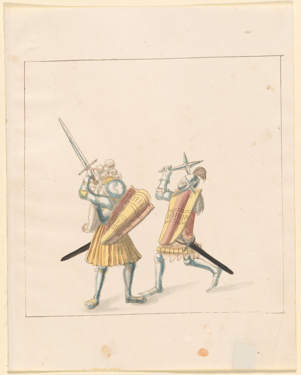 Freydal ، The Book of Jousts and Tournament of Emperor Maximilian I: Combats on Foot (Jousts) (Volume III): Plate 155 بواسطة القرن السادس عشر الألماني