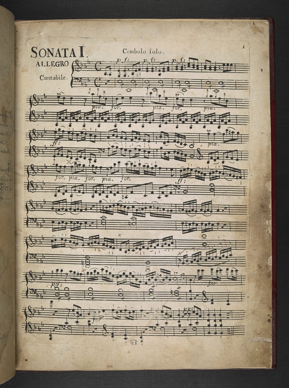 أضف MS 41631 f.2r Sonata I ، نتيجة موسيقية ، من "ثلاثة سوناتات للبيانو إلى رئيس الأساقفة والنائب الأكثر احترامًا لكولونيا ماكسيميليان فريدريش ..." ، بقلم لودفيج فان بيتهوفن بواسطة المدرسة الألمانية