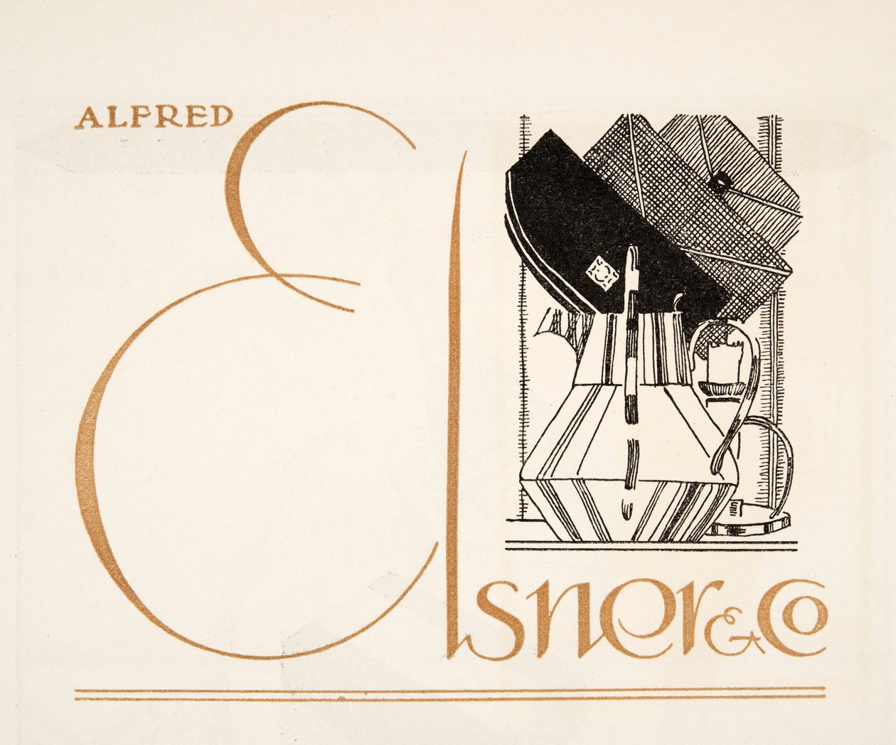 إعلان لشركة Alfred Elsner & Co. من Styl، Pub .1922 (طباعة استنسل) بواسطة المدرسة الألمانية