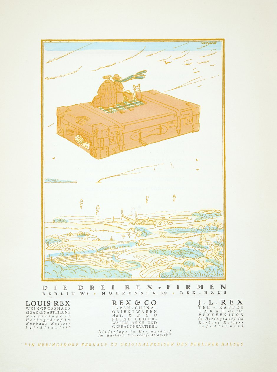 إعلان لشركة Rex & Co. ، من Styl ، Pub 1922 (pochoir print) بواسطة المدرسة الألمانية