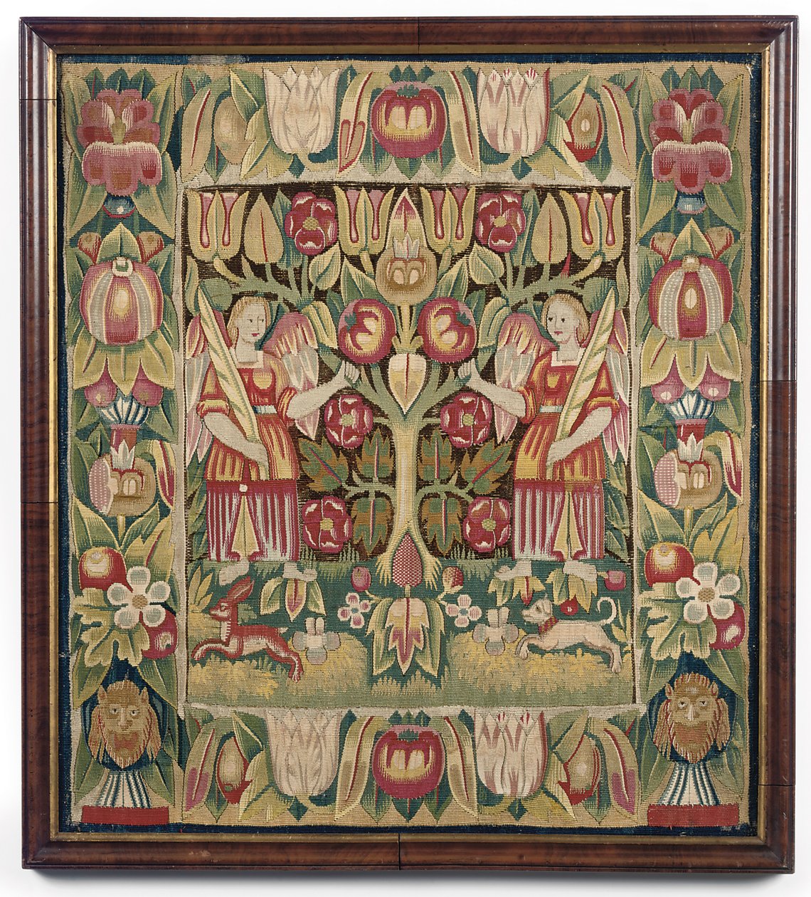 غطاء وسادة نسيج مجازي ، شمال ألمانيا ، ربما هامبورغ ، c.1600-50 بواسطة المدرسة الألمانية