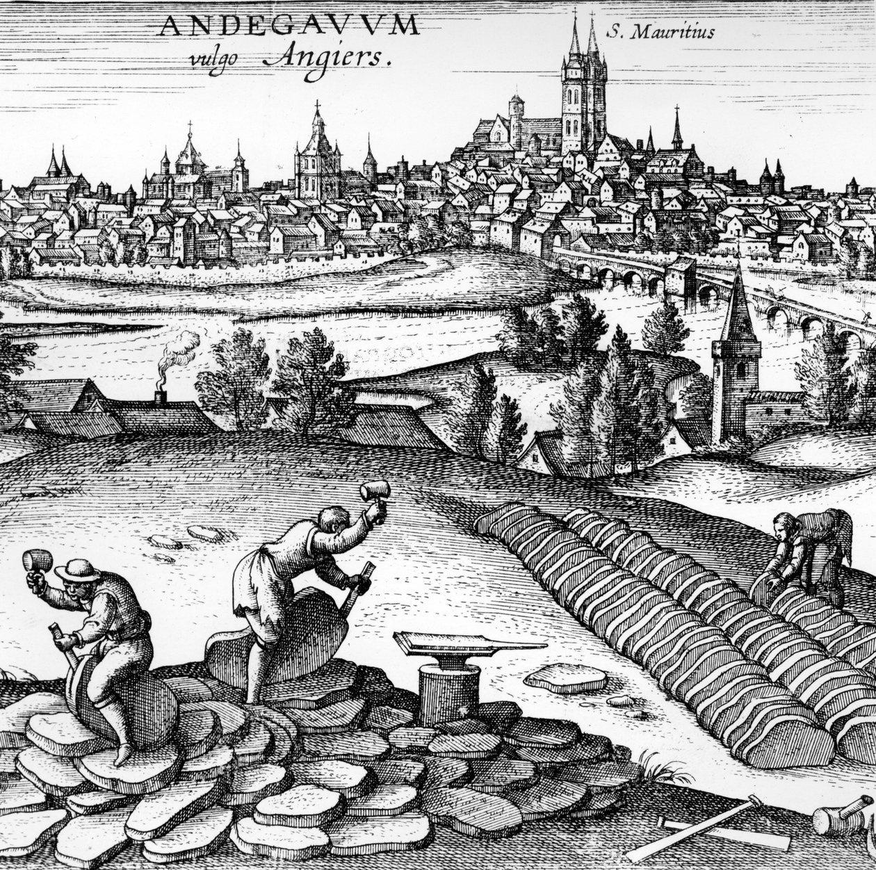 Andegavum عموما Angiers ، 1598 بواسطة المدرسة الألمانية