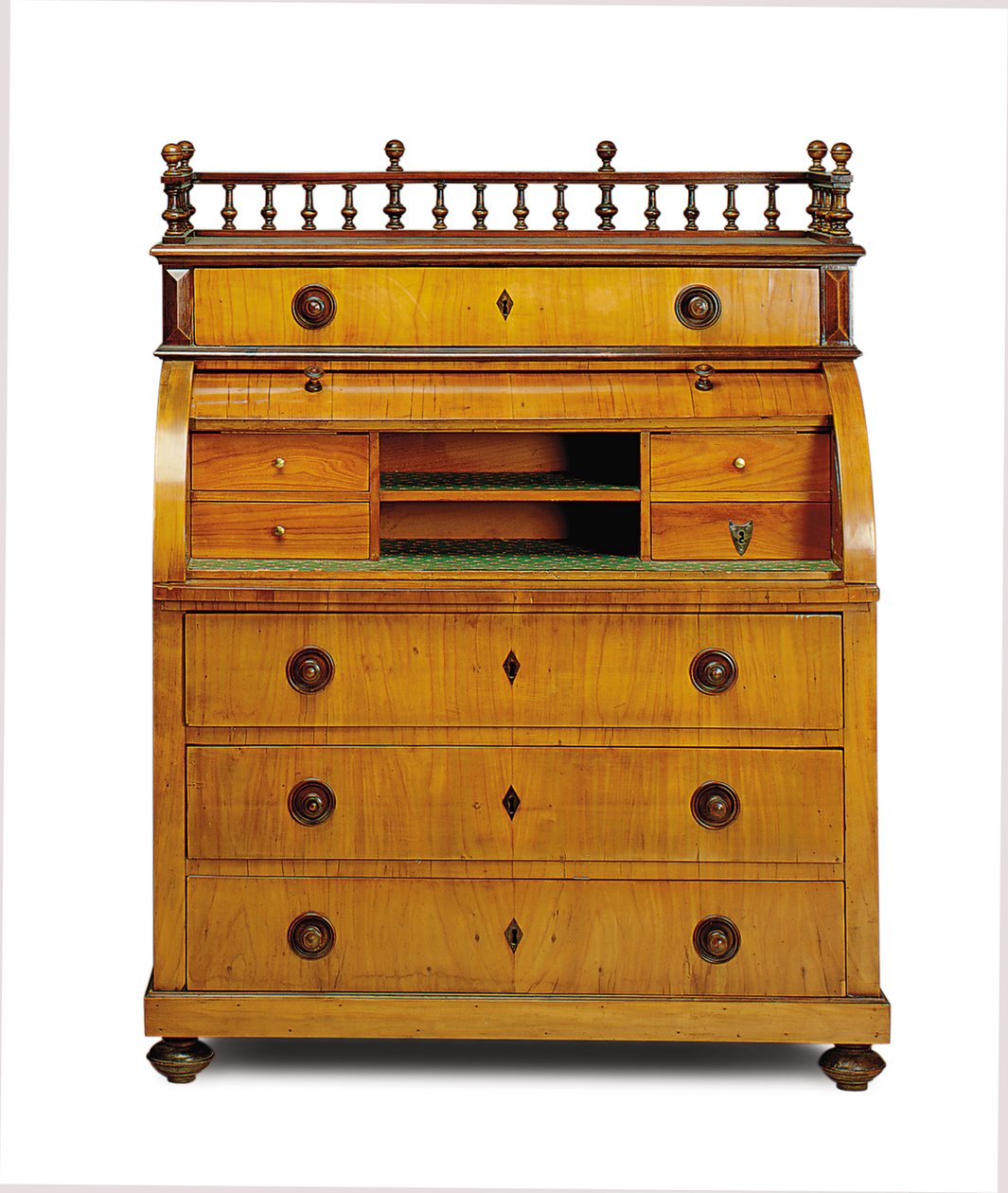 Biedermeier secretaire-Commode ، الربع الثاني من القرن التاسع عشر (الجوز والماهوجني) بواسطة المدرسة الألمانية