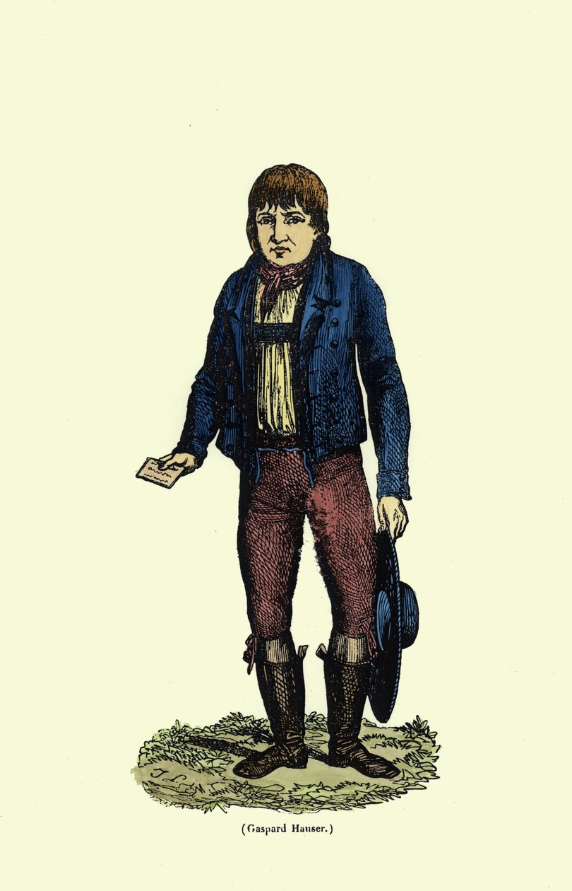 Caspar Hauser (c.1812-1833) (تلوين لاحق) بواسطة المدرسة الألمانية