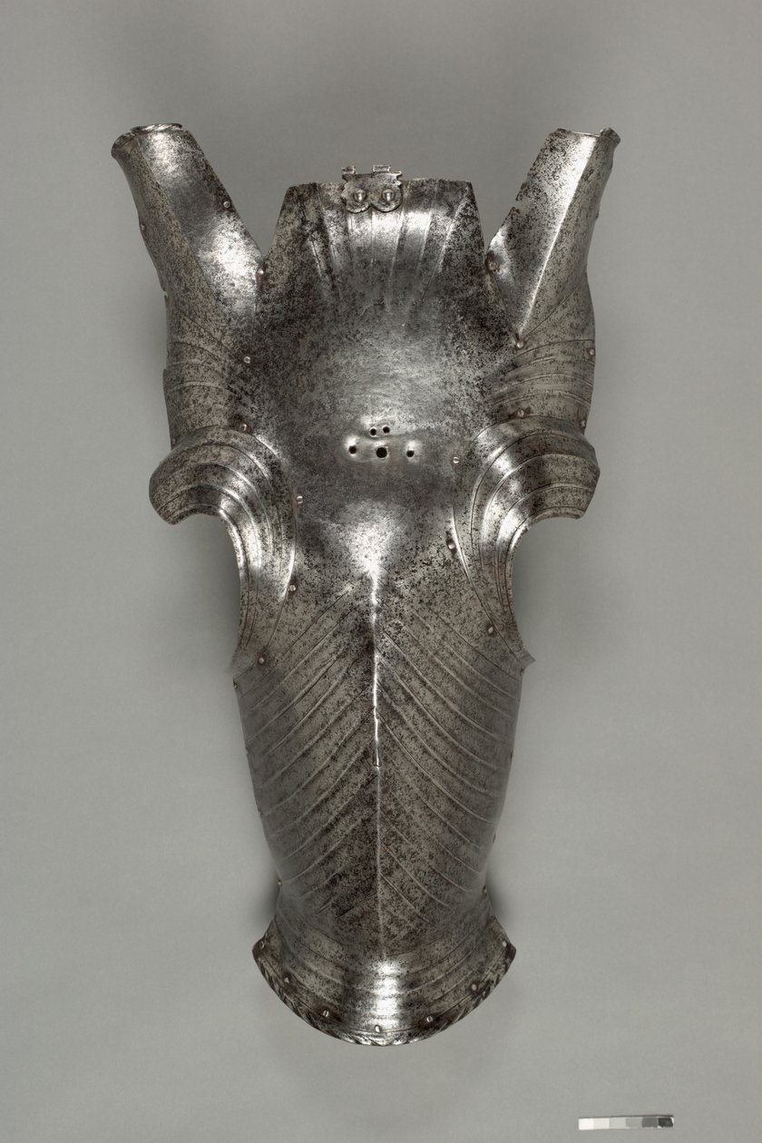 Chanfron بأسلوب Maximilian ، حوالي 1510 (فولاذ) بواسطة المدرسة الألمانية
