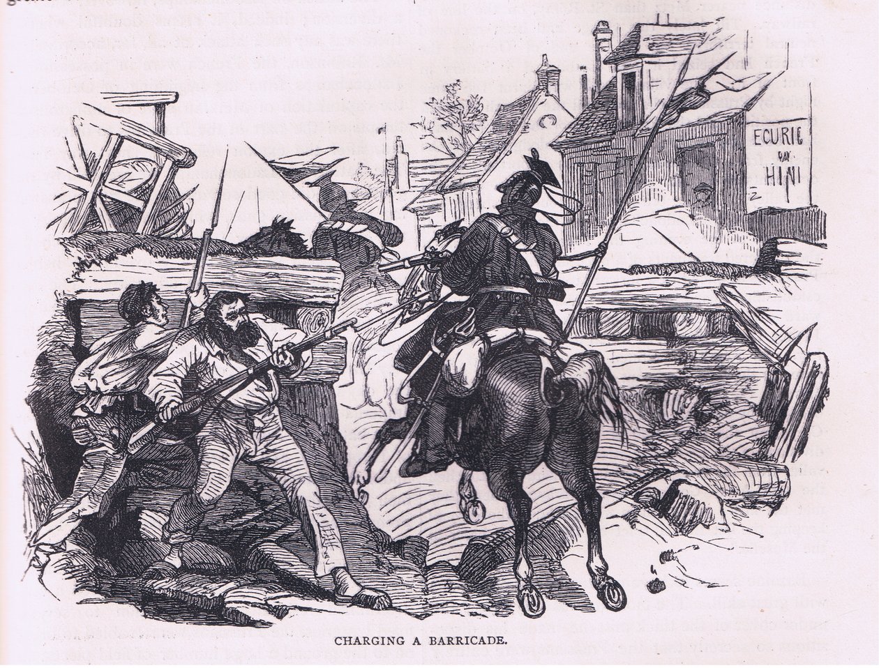 شحن الحاجز ، تاريخ الحرب بين فرنسا وألمانيا Cassells الذي نشرته شركة Cassell and Company Limited ، c1890 (litho) بواسطة المدرسة الألمانية
