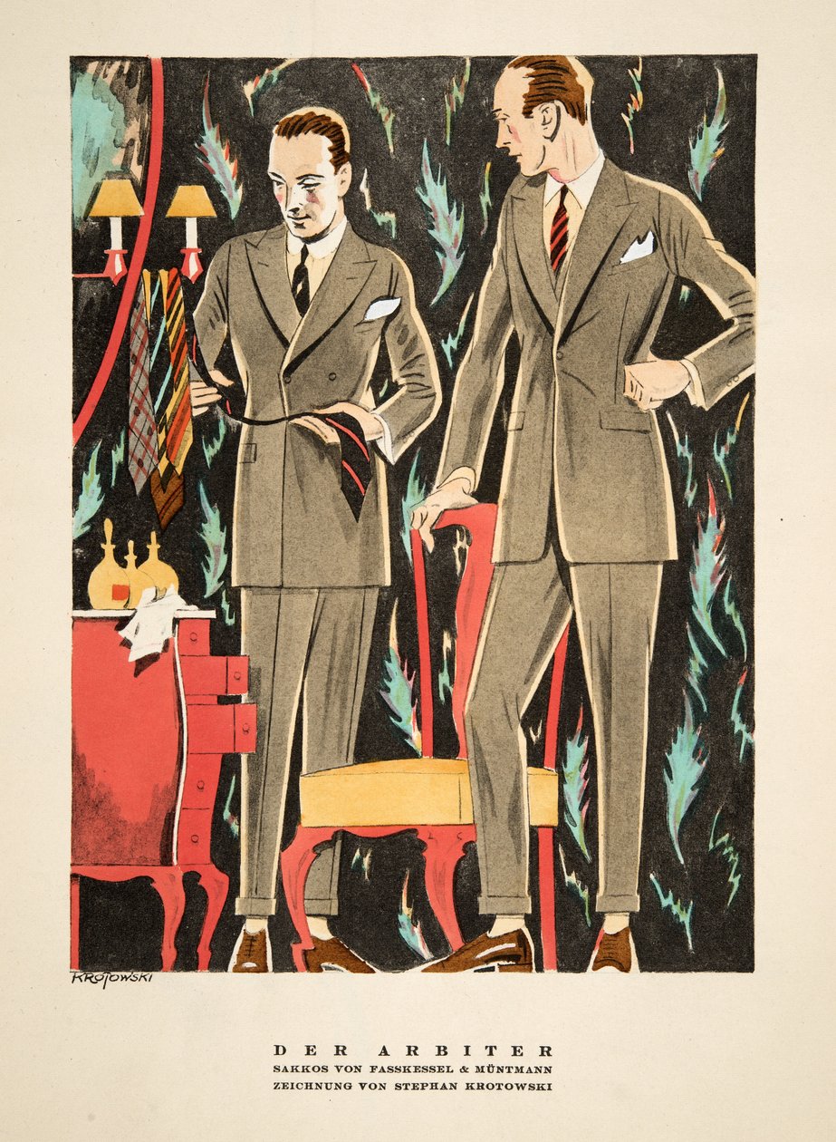 Der Arbiter ، ملابس من Fasskessel & Muntmann ، من Styl ، Pub 1922 (طباعة pochoir) بواسطة المدرسة الألمانية