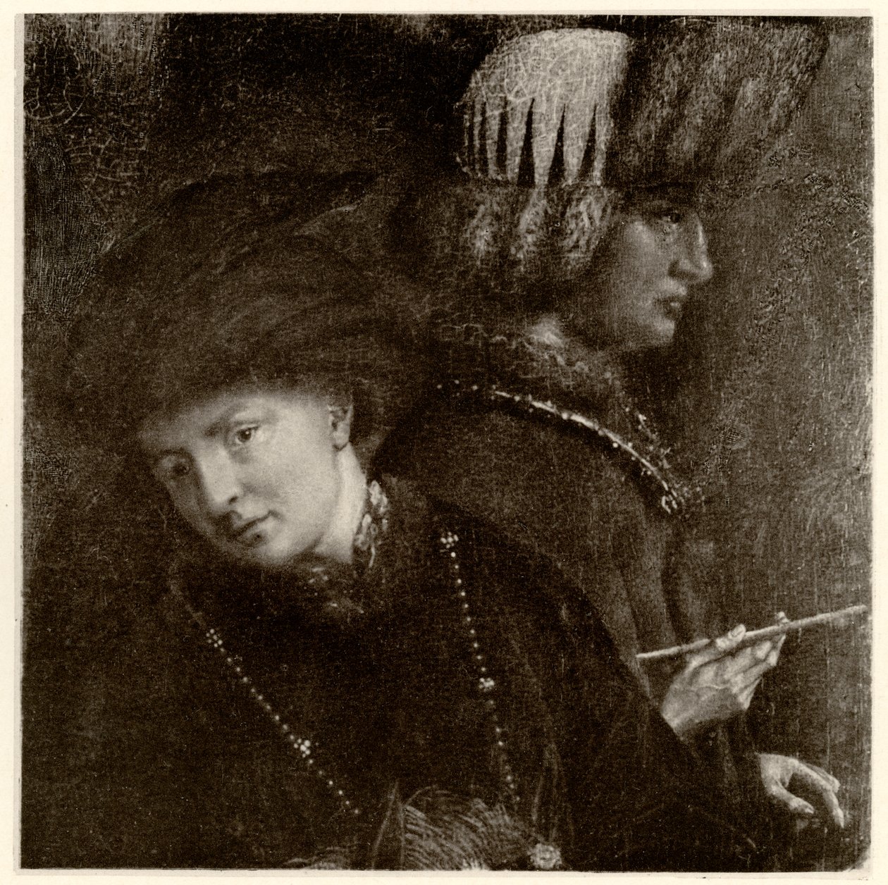 Die Brüder Van Eyck ، Hubert van Eyck (1366 - 1426) ، Jan van Eyck (1386 - 1440) ، 1884-90 (صورة ضوئية) بواسطة المدرسة الألمانية
