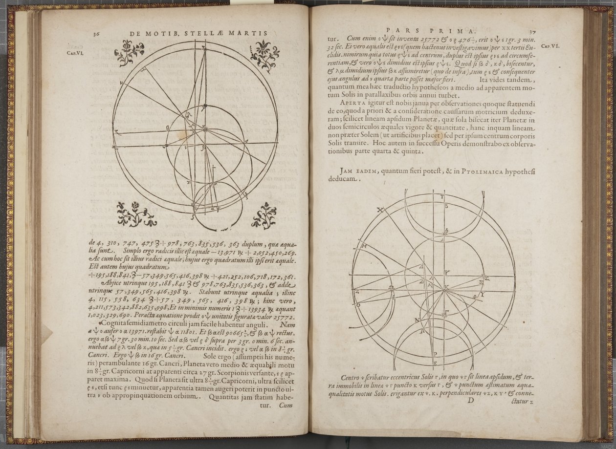 المجلد x6-37 "Astronomia nova Aitiologetos" بقلم Xohannes Kepler (نقش) بواسطة المدرسة الألمانية