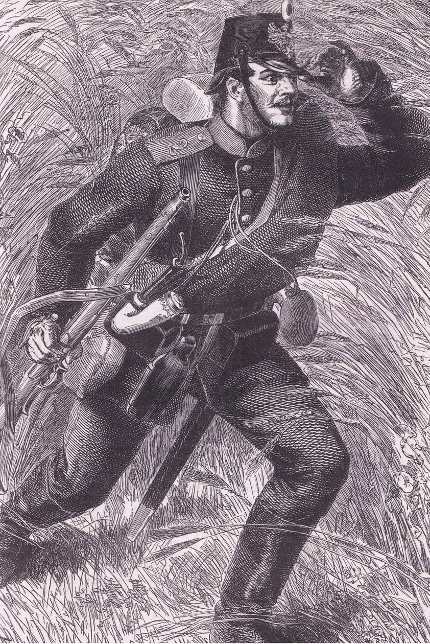 إلى الأمام ، تاريخ الحرب بين فرنسا وألمانيا Cassells الذي نشرته شركة Cassell and Company Limited ، c1890 (litho) بواسطة المدرسة الألمانية