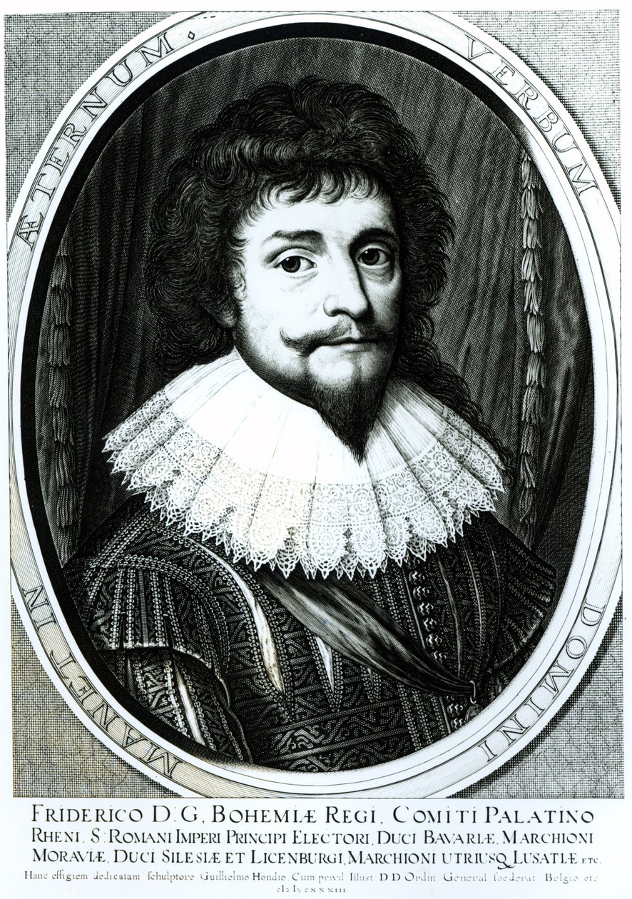 فريدريك الخامس (1596-1632) ، ملك بوهيميا ، ناخب بلاتين الراين ، منقوش بقلم ويليم هونديوس (c.1597-c.1660) ، 1633 بواسطة المدرسة الألمانية