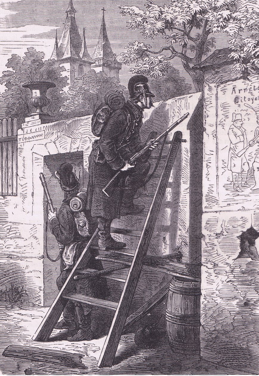 حزب الاستكشاف الألماني ، Cassells History of the War بين فرنسا وألمانيا الذي نشرته Cassell and Company Limited ، c1890 (litho) بواسطة المدرسة الألمانية