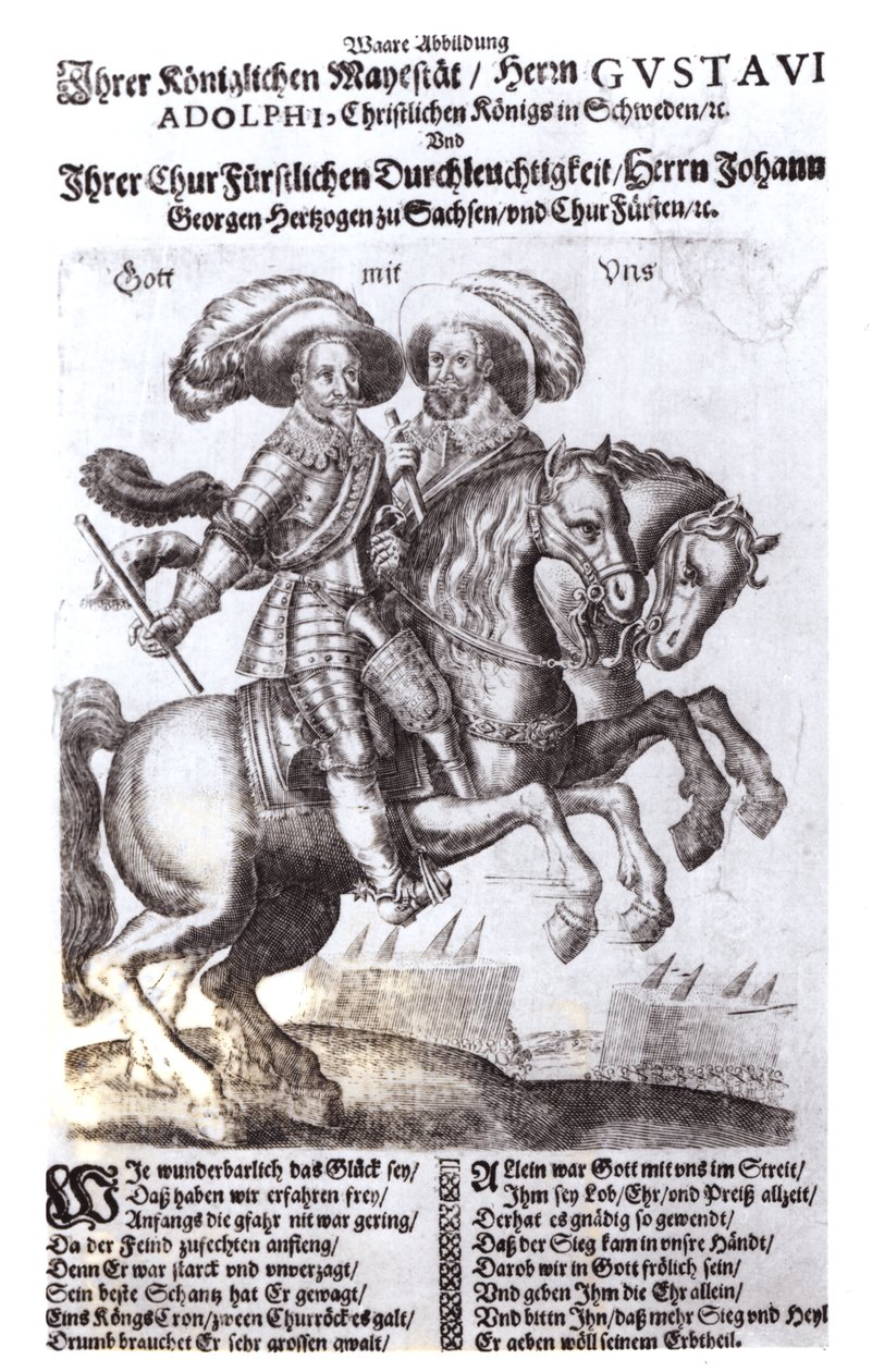 غوستافوس أدولفوس الثاني (1594-1632) وجوستافوس أدولفوس الرابع (1778-1837) ، ملوك السويد بواسطة المدرسة الألمانية