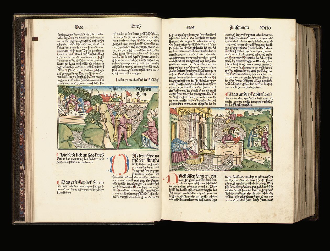 نسخة مضيئة من الطبعة التاسعة من الكتاب المقدس بالألمانية ، أنطون كوبيرجر ، نورمبرج ، 1483 بواسطة المدرسة الألمانية