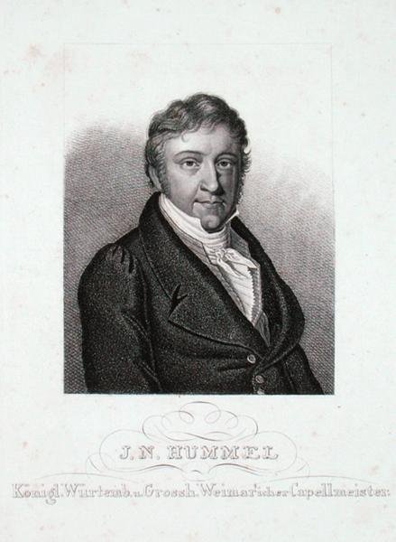 يوهان نيبوموك هاميل (1778-1837) (نقش) بواسطة المدرسة الألمانية