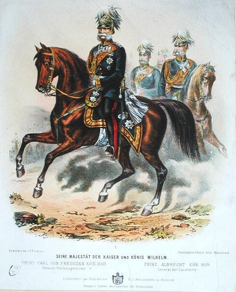 القيصر فيلهلم الأول (1797-1888) على ظهور الخيل بواسطة المدرسة الألمانية