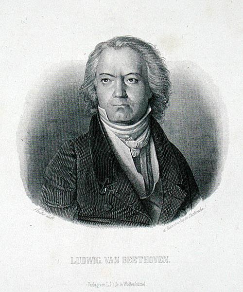 لوجويج فان بيتهوفن (1770-1827) (نقش) بواسطة المدرسة الألمانية