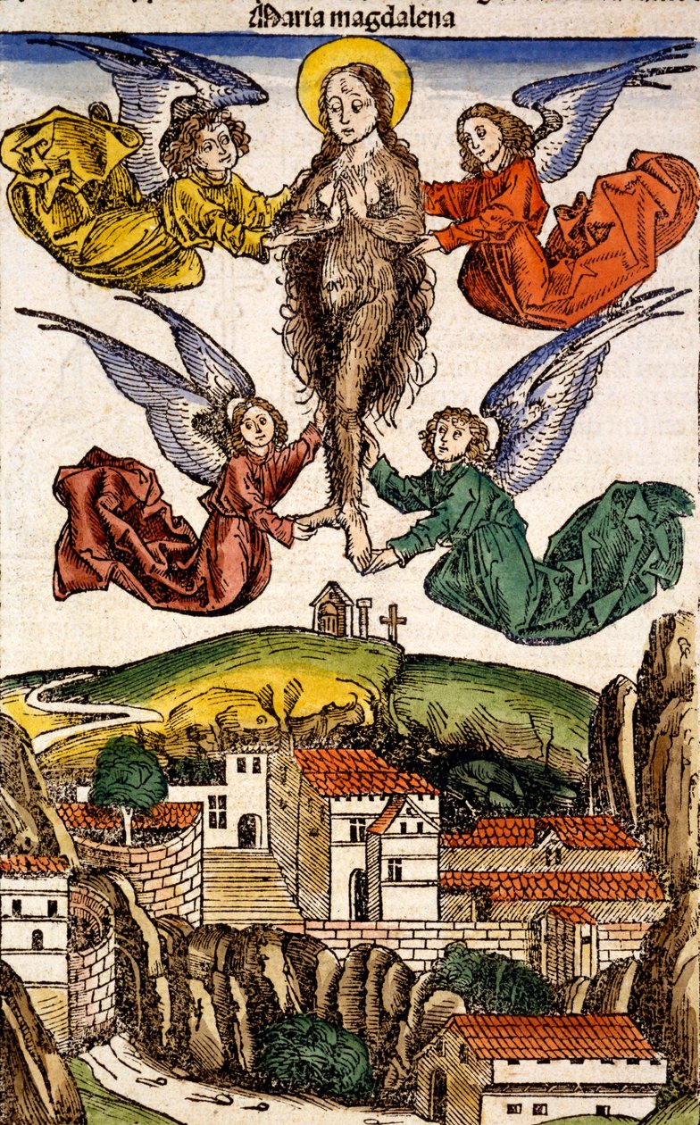 ماريا ماغدلينا من Liber Chronicarum بقلم هارتمان سكل ، 1493 بواسطة المدرسة الألمانية