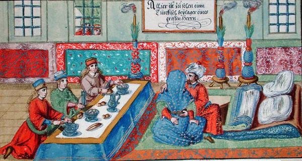 زواج تركي من الطبقة العليا (ألوان مائية على ورق) بواسطة المدرسة الألمانية