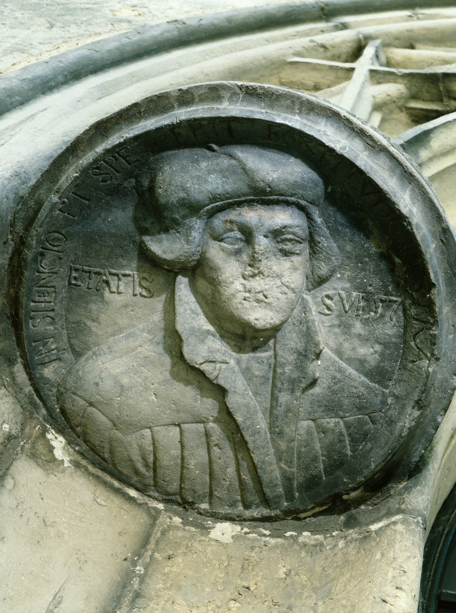 مارتن لوثر يبلغ من العمر 57 عامًا مع Luthers Rose ، C16th (الإغاثة) بواسطة المدرسة الألمانية