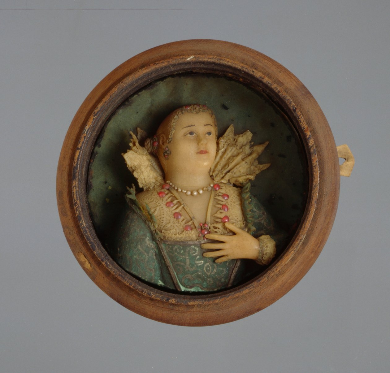 صورة مصغرة ، c.1600 (الشمع والزجاج والخشب) بواسطة المدرسة الألمانية