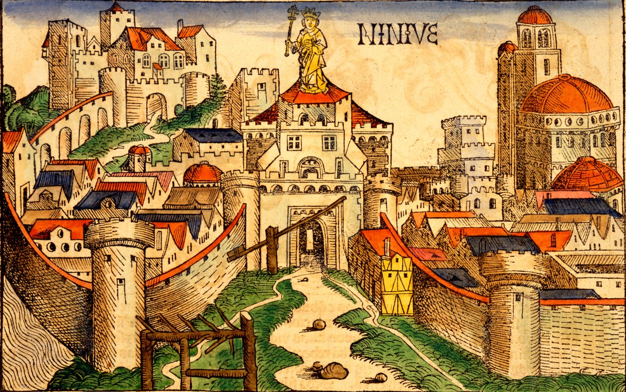 نينوى ، من Liber Chronicarum بقلم هارتمان سكل ، 1493 بواسطة المدرسة الألمانية