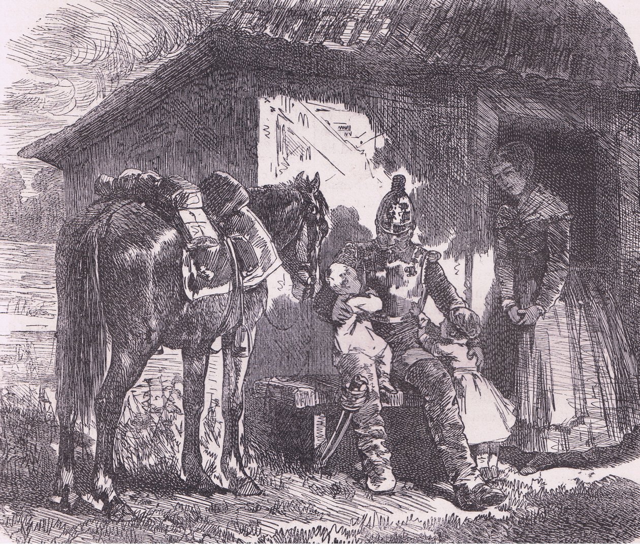 خارج الحرب ، تاريخ الحرب بين فرنسا وألمانيا Cassells الذي نشرته شركة Cassell and Company Limited ، c1890 (litho) بواسطة المدرسة الألمانية