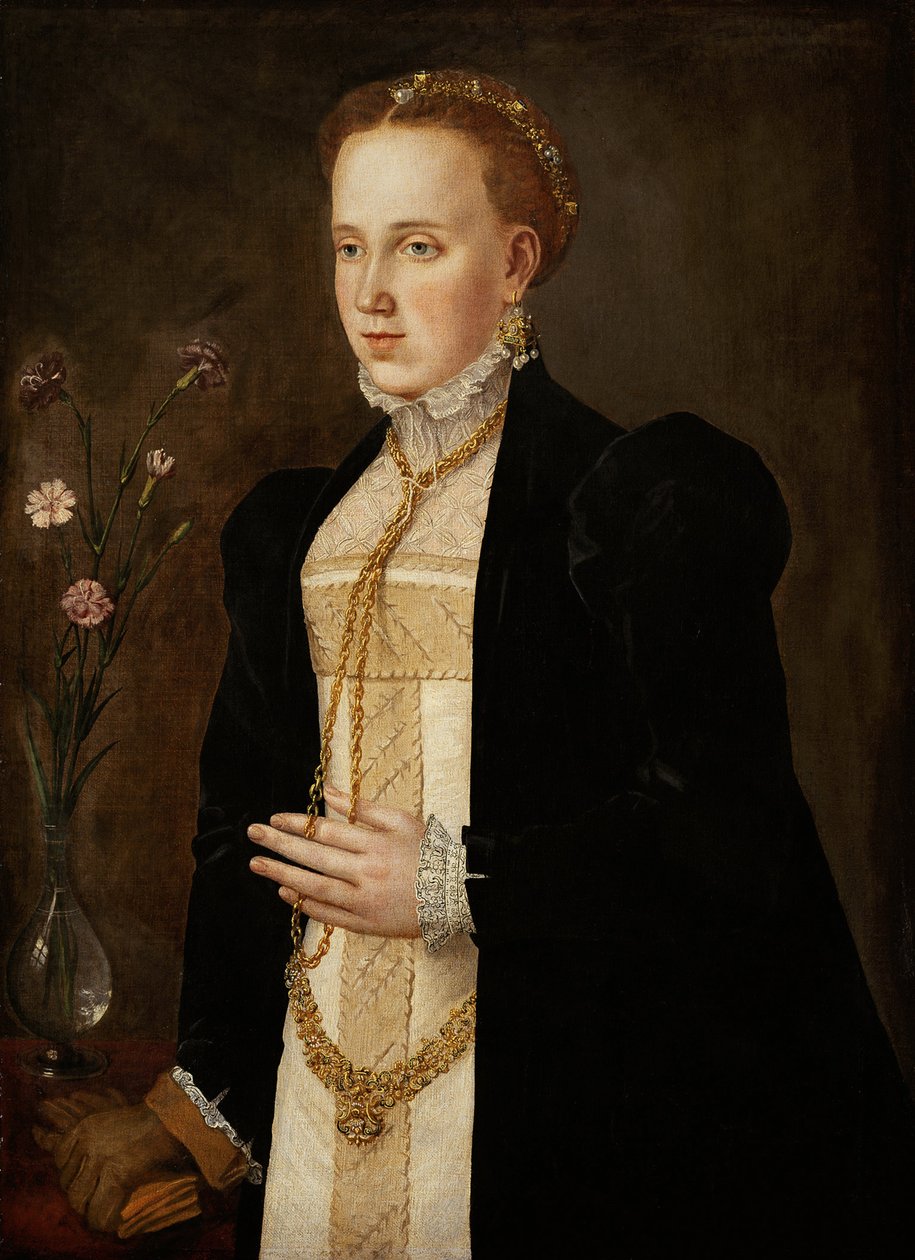 فلبين ويلسر (epouse de Ferdinand II de Tyrol ou de Habsbourg) - صورة للفلبين ويلسر (1527-1580) ، من قبل سيد جنوب ألمانيا (القرن السادس عشر). زيت على قماش ، حوالي 1557. متحف تاريخ الفن ، فيين بواسطة المدرسة الألمانية