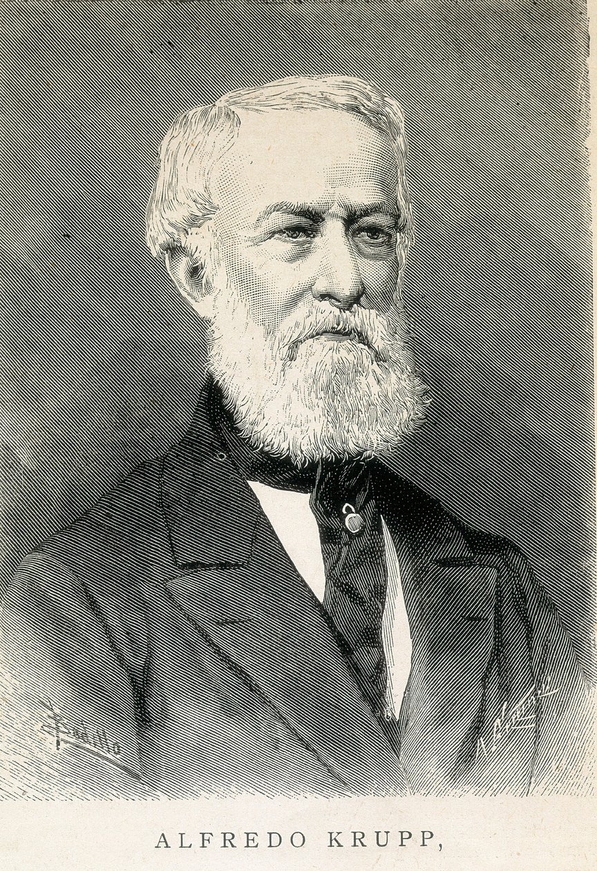 صورة لألفريد كروب (1812-1887) ، صانع الصلب الألماني بواسطة المدرسة الألمانية