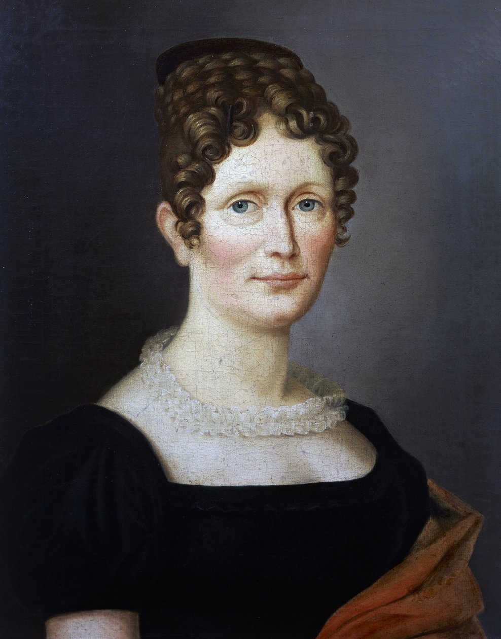 Portrait of Johanna Christiane Schumann (1767-1836), mother of German composer Robert Schumann (1810-1856), Early 19th century painting by unknown artist بواسطة المدرسة الألمانية